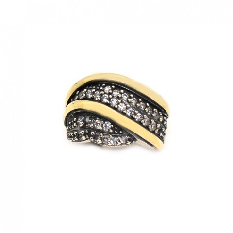 Anillo en Oro y Plata 925 con Zirconias Anillo en Oro y Plata 925 con Zirconias