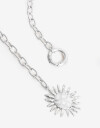 Collares Largos Metal Collar Largo Sol Metal - Plateado Plata Cepillada Mate