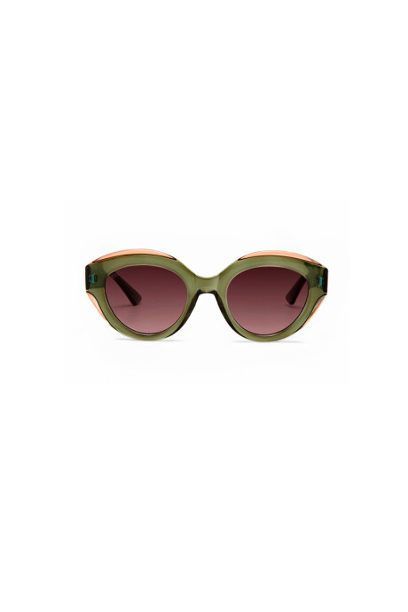Lentes Tiwi Anne Bicolor Shiny Green/pink With Burgundy Gradient Lenses