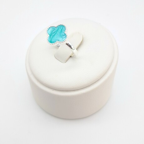 Anillo de plata 925 con resina, FLOR. Anillo de plata 925 con resina, FLOR.