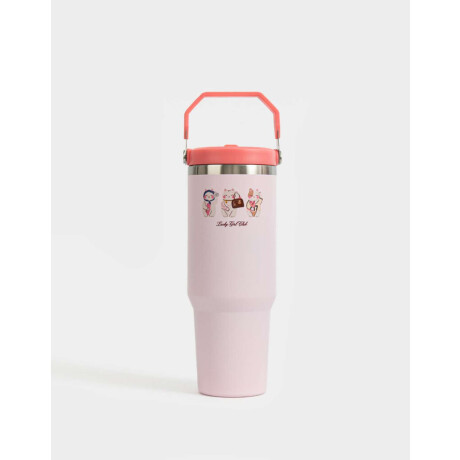 Vaso Térmico Estampado Rosa Claro