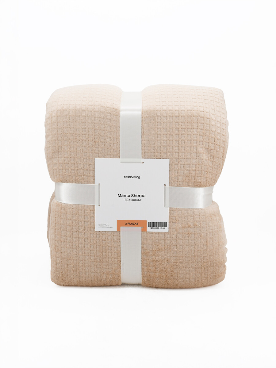 MANTA SHERPA LISA 2 PLAZAS - BEIGE 