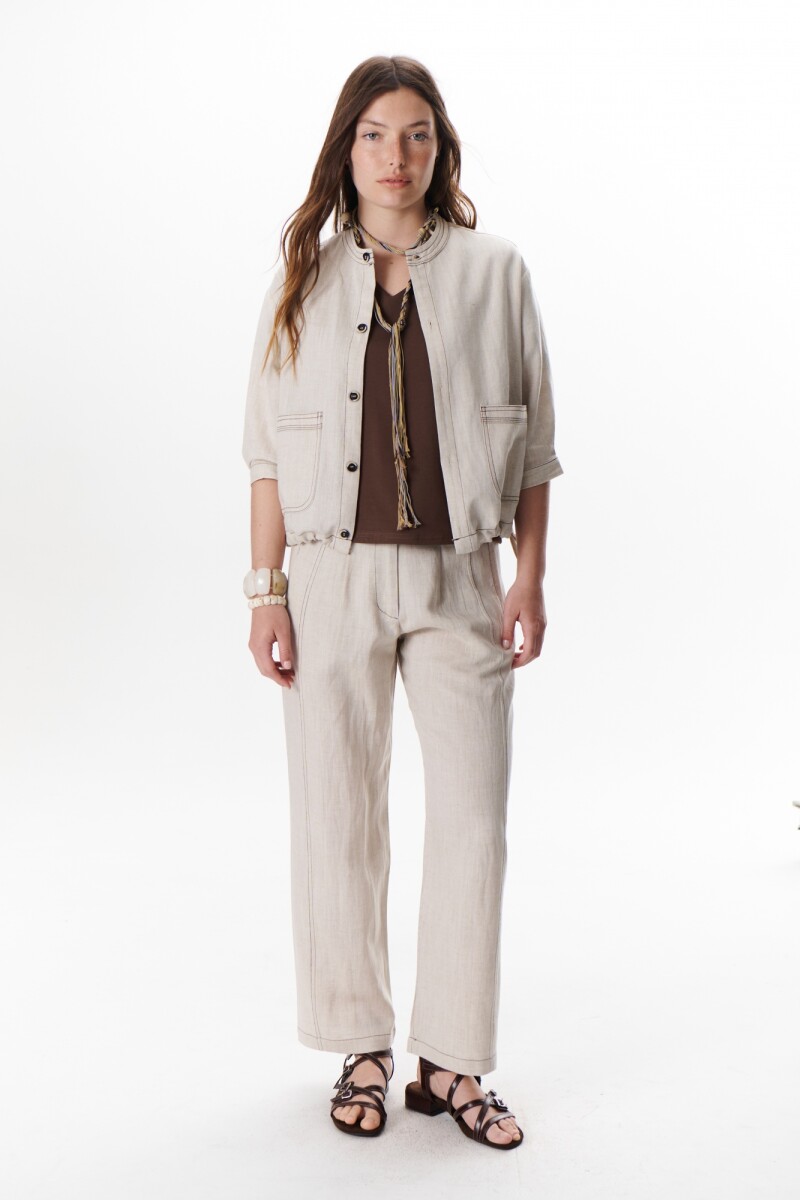 PANTALON LINO SOHO BEIGE