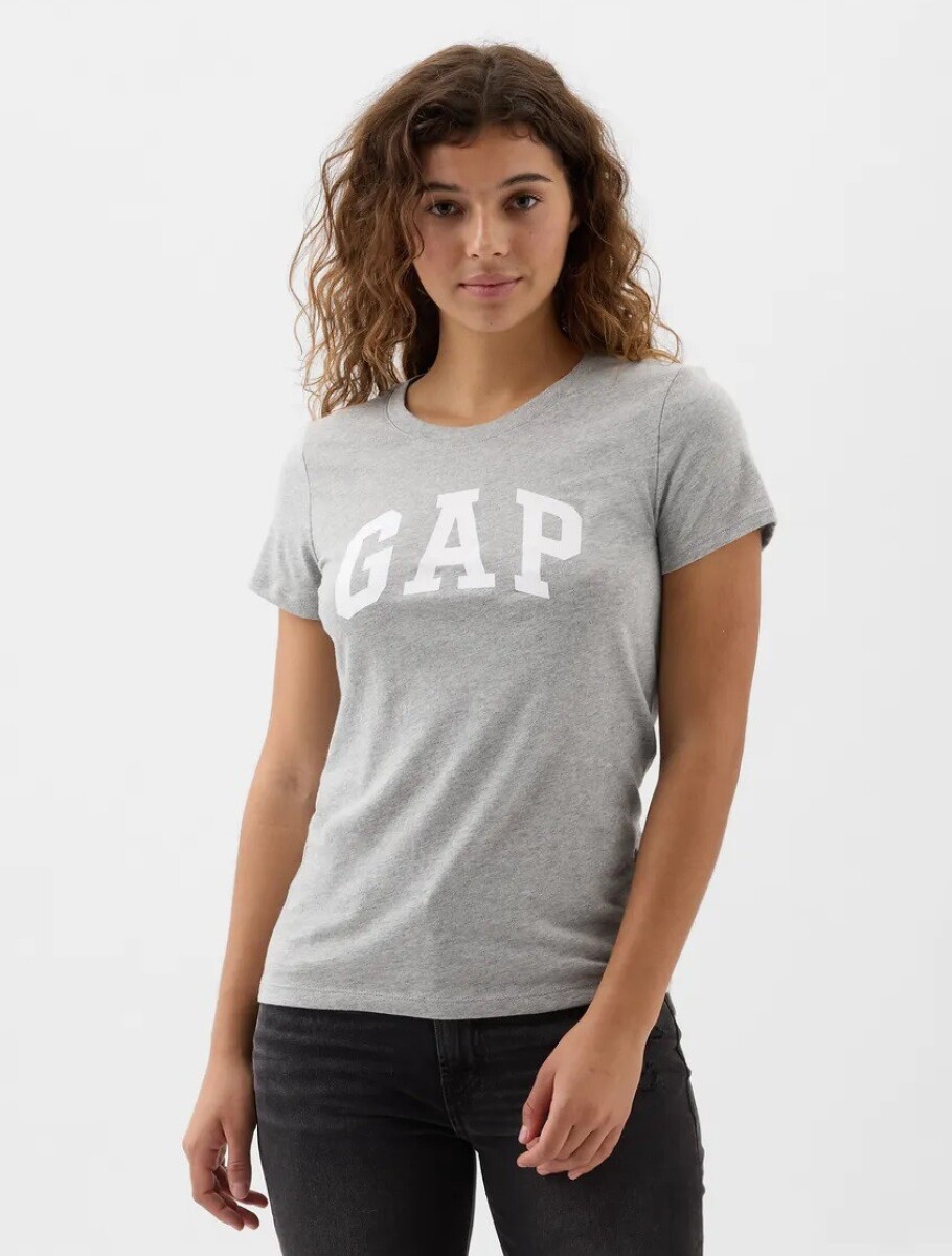 Remera Logo Gap Manga Corta Mujer - B10 Grey Heather 