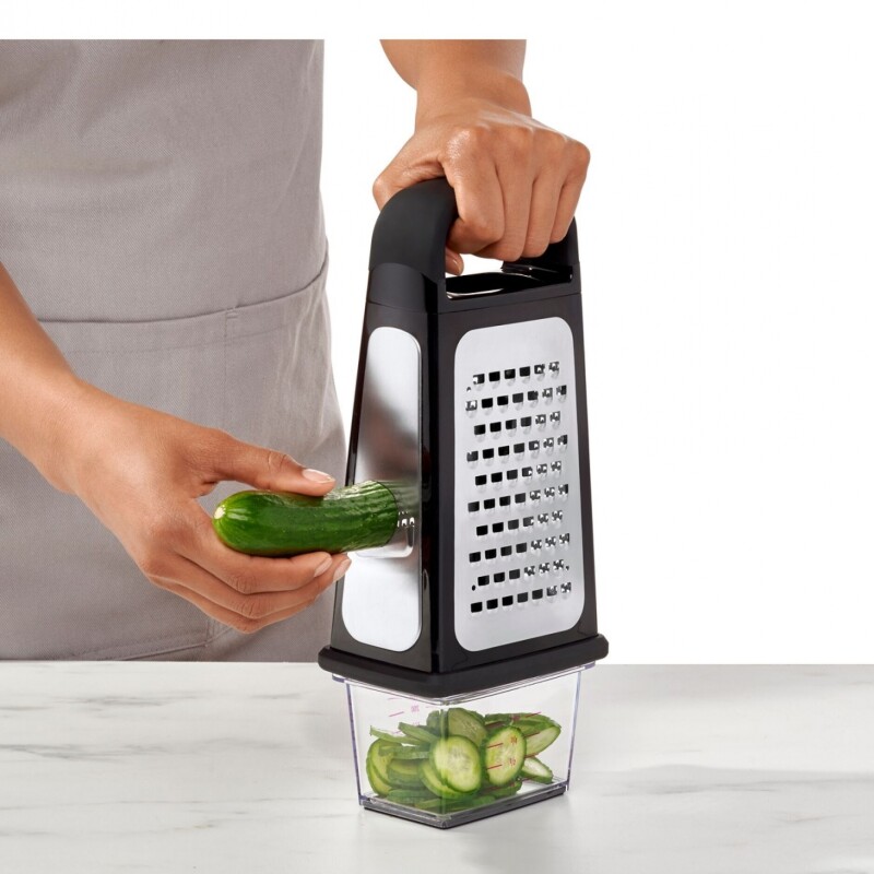 RALLADOR C/ZESTER Y RECIPIENTE NEGRO OXO RALLADOR C/ZESTER Y RECIPIENTE NEGRO OXO