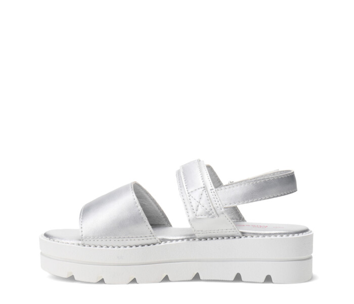 Sandalias de Niña MINI Miss Carol RETINO de pu Plateado - Blanco