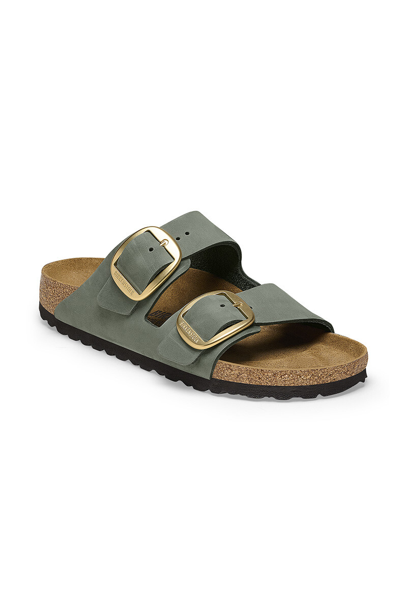 Sandalia Arizona Big Buckle Lenb - Estrecho - Verde 