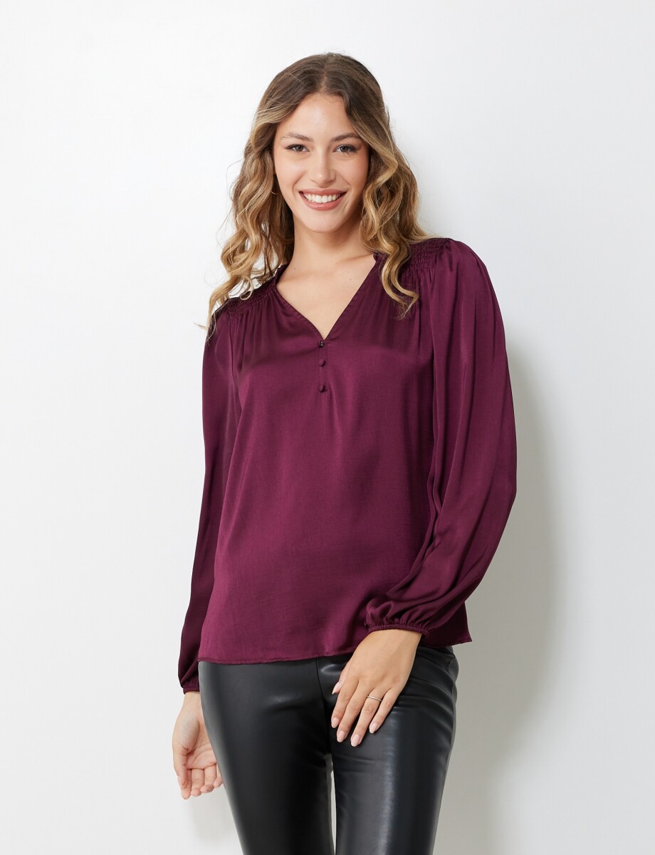 Blusa Satinada - Violeta 