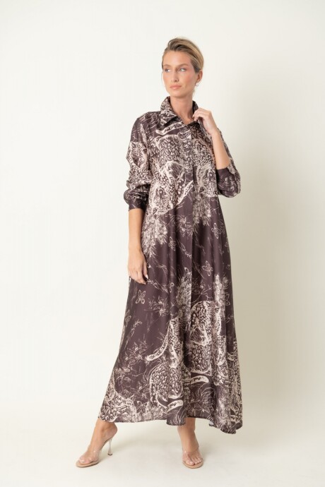 VESTIDO LEOPARDO Chocolate