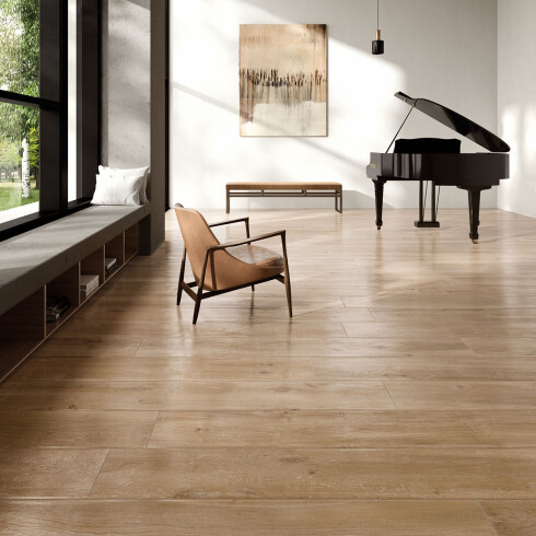 Porcelanato Maderado Mate 26.5X180Cm Piso Pared GAMAS DE MARRON