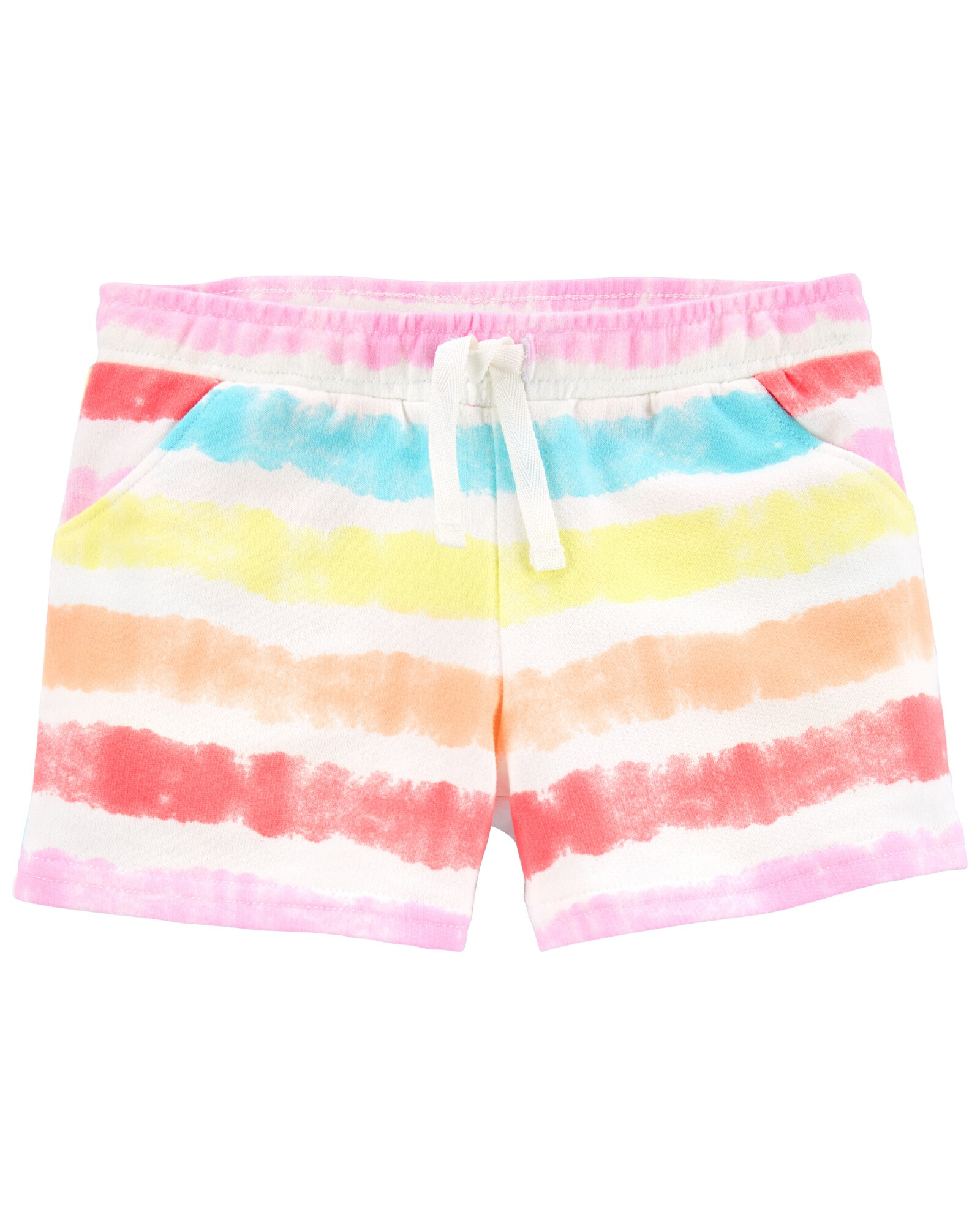 Short de algodón con cordón y diseño tie-dye 0
