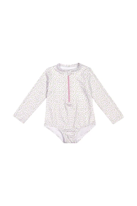 Traje De Baño Floreado Manga Larga Protección UV50+ Traje De Baño Floreado Manga Larga Protección UV50+