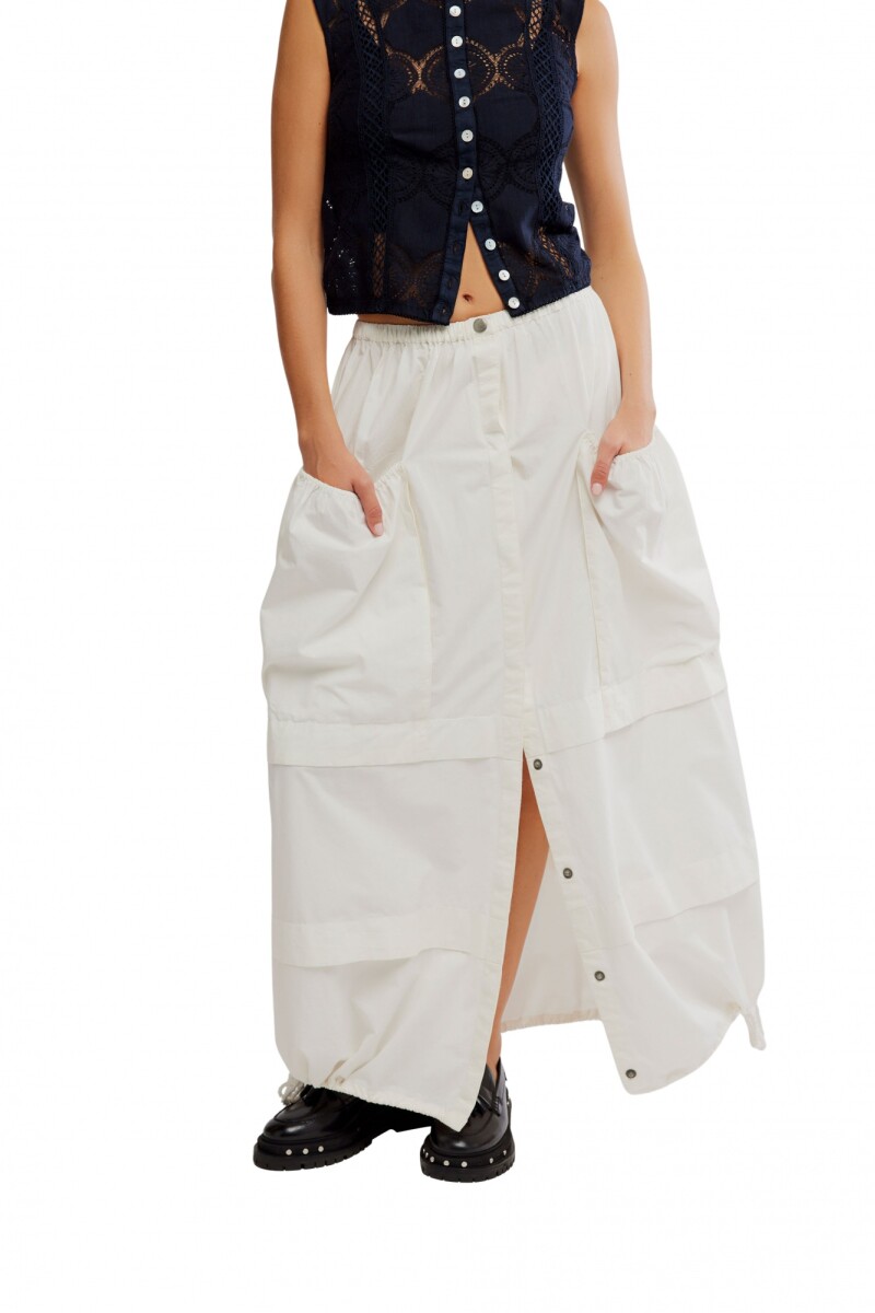 Pollera Eloise Maxi Blanco