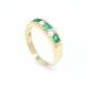 Anillo en oro 18k con esmeraldas y brillantes Anillo en oro 18k con esmeraldas y brillantes