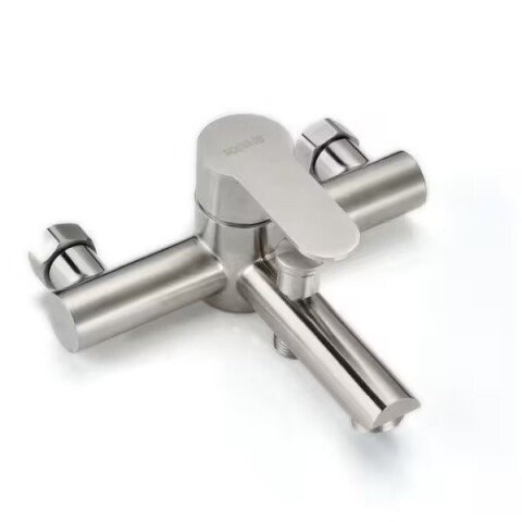 Grifería de ducha Monocomando de mesada con transferencia Milano Gris Satinado Grifería De Ducha Monocomando De Mesada Con Transferencia Milano Gris Satinado