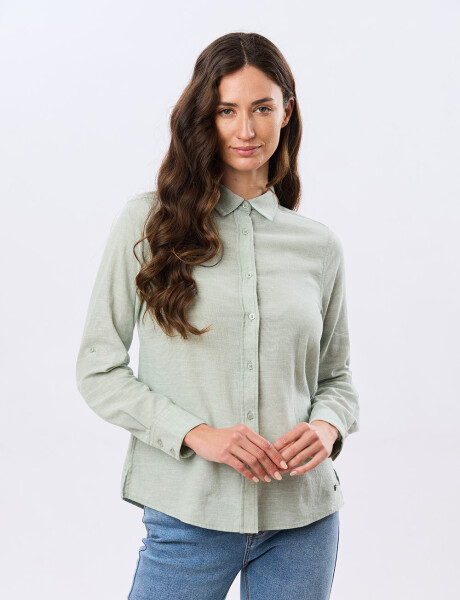 CAMISA LISA DE LINO Menta