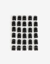 Broches Sets Acrilico Set De Mini Broches - Negro