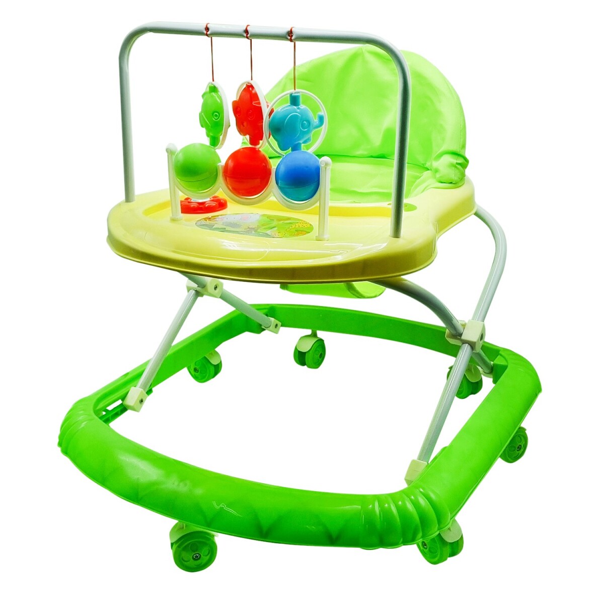 Andador Bebé Caminador Plegable Portable + Juguetes Musica - Color Variante Verde 