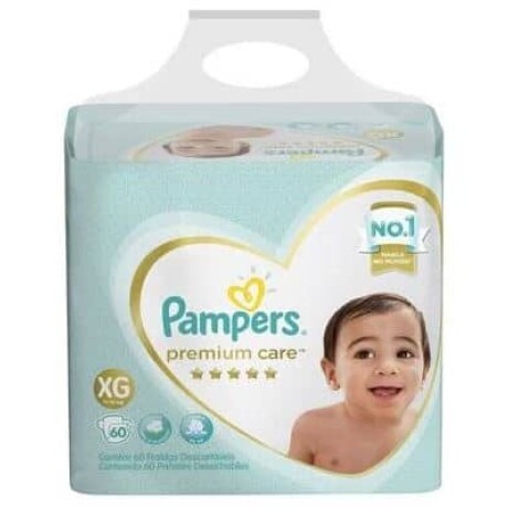 Pañales Pampers Premium Care Xg X 60 Pañales Pampers Premium Care Xg X 60