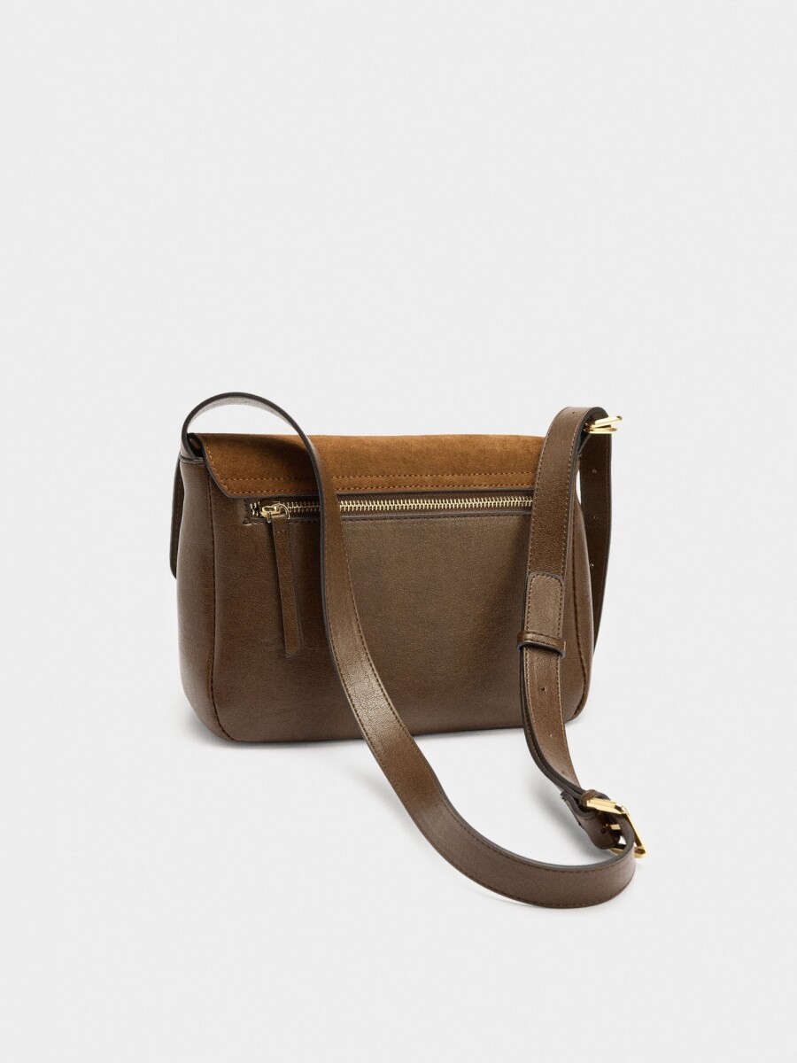 Bolso Bandolera Con Piel multicolor
