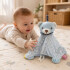 Peluche Manta de Apego Sensorial con Mordillo Hipopótamo Color Azul