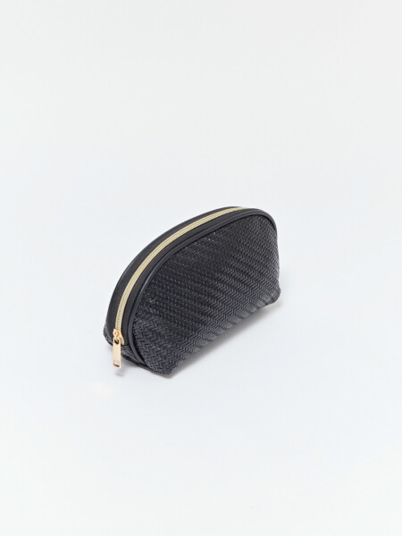 Necessaire tejido Oval Negro