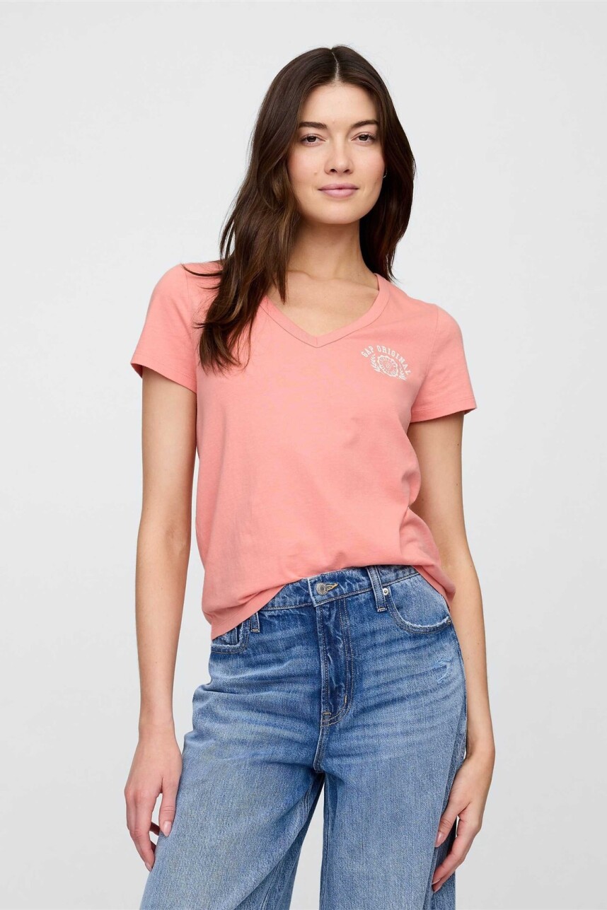 Remera Gráfico Manga Corta Mujer Tea Rose