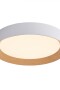 Luminaria led Diseño circular con Símil madera 40W Dimerizable, 45cm BLANCO