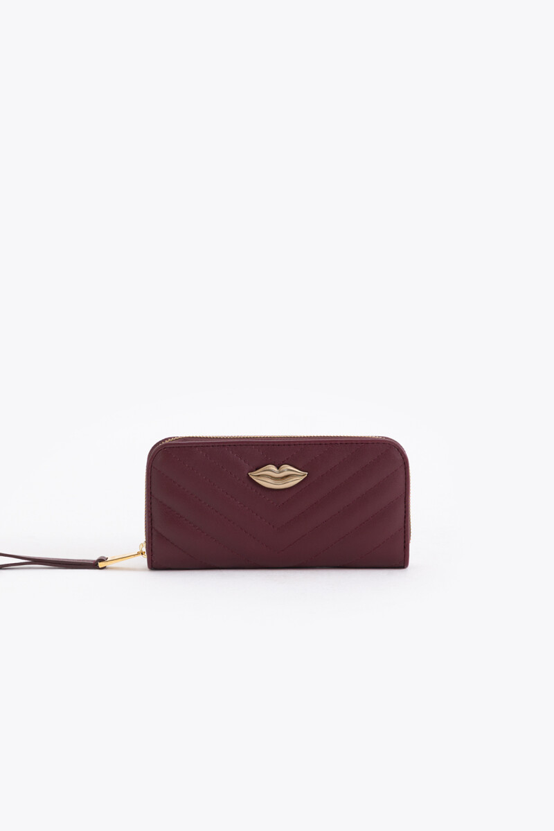 MAXI BILLETERA LIPSTICK Bordo