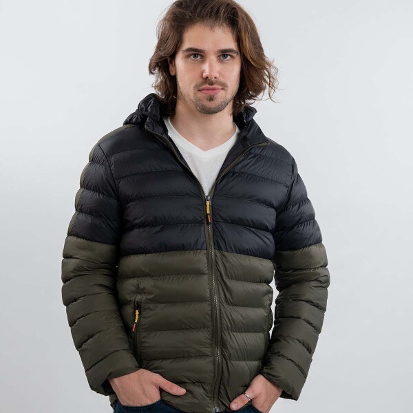 Campera Combinada Puffer Army-Black