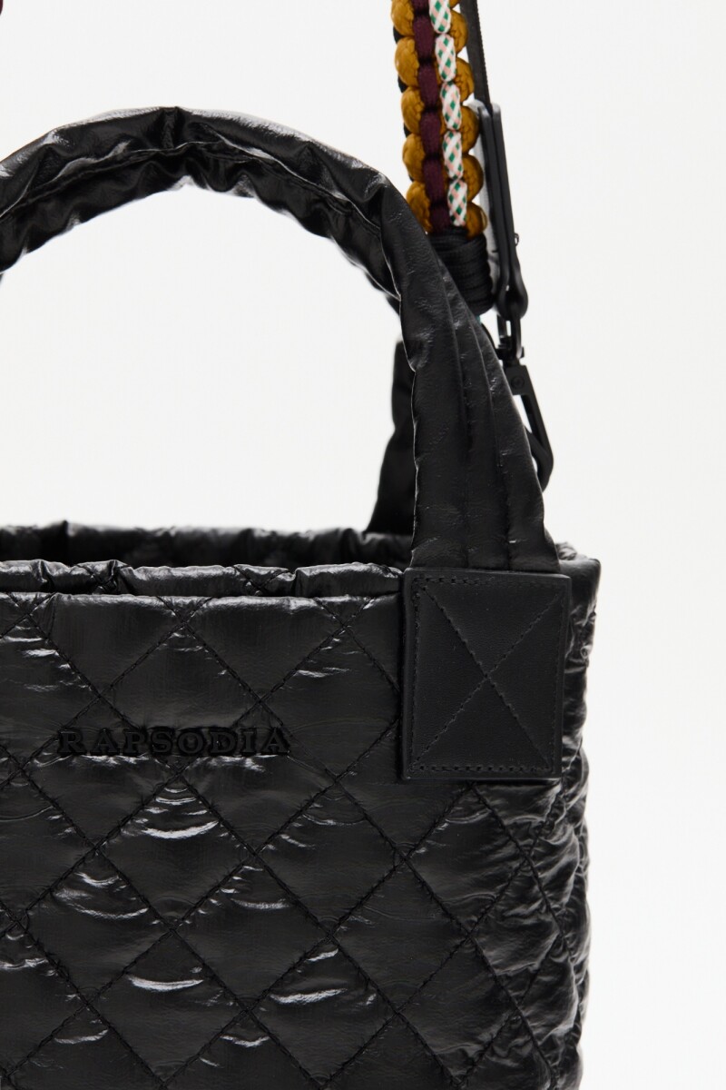 Cartera Tote Mini Matelasse Negro