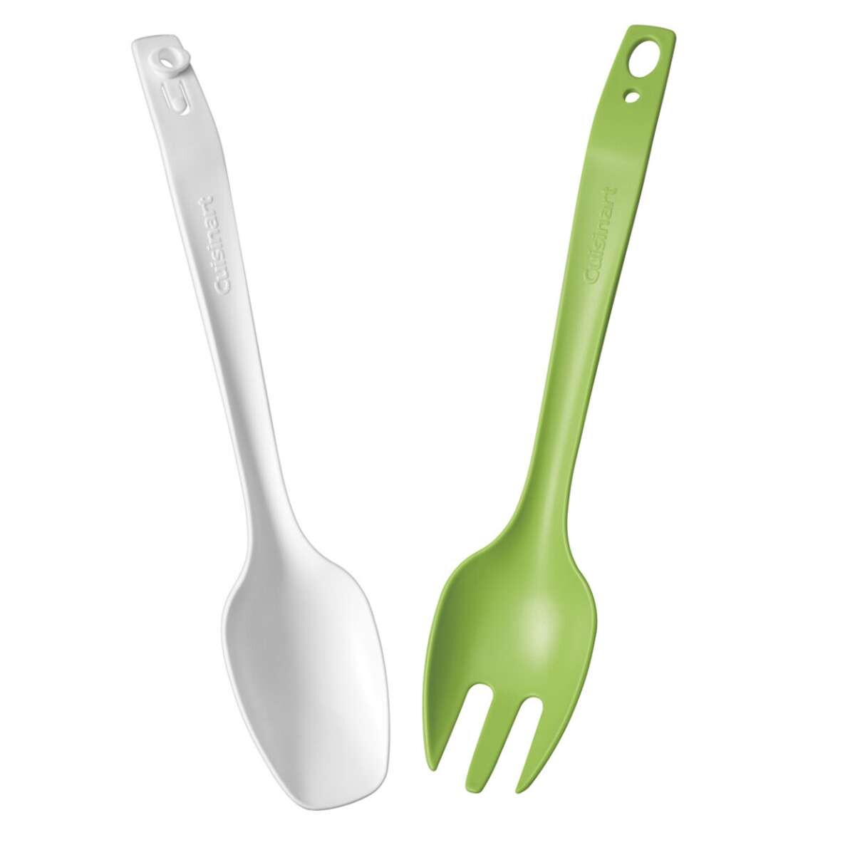 Pinzas Para Ensalada 2 En 1 - Verde Y Blanco 