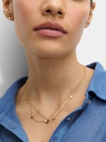 Set De Collar Con Pendientes Perla - Acero Inoxidable dorado