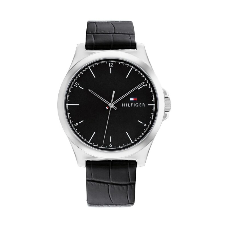 Reloj Tommy Hilfiger 1710550 para hombre de cuero Negro