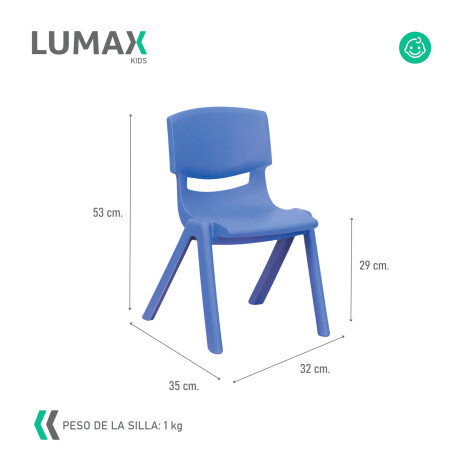 Silla para niños en plástico inyectado colores Azul