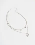 Collares Cortos Bañada en Plata Collar Multicadena Bañado En Plata - Plateado