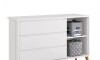 Cómoda 3 Cajones 1 Puerta Zapatera Infantil - Theo Blanco