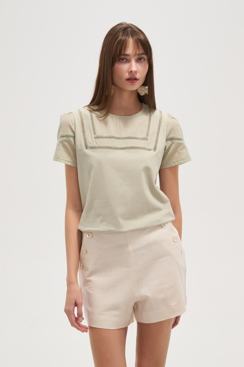 Remera Arboletes - Verde Grisaceo 