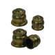 Barrote cortina doble de metal 1,5 m + 2 Soportes ORO VIEJO