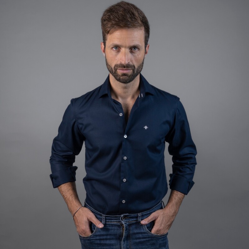 Camisa Point Azul Marino