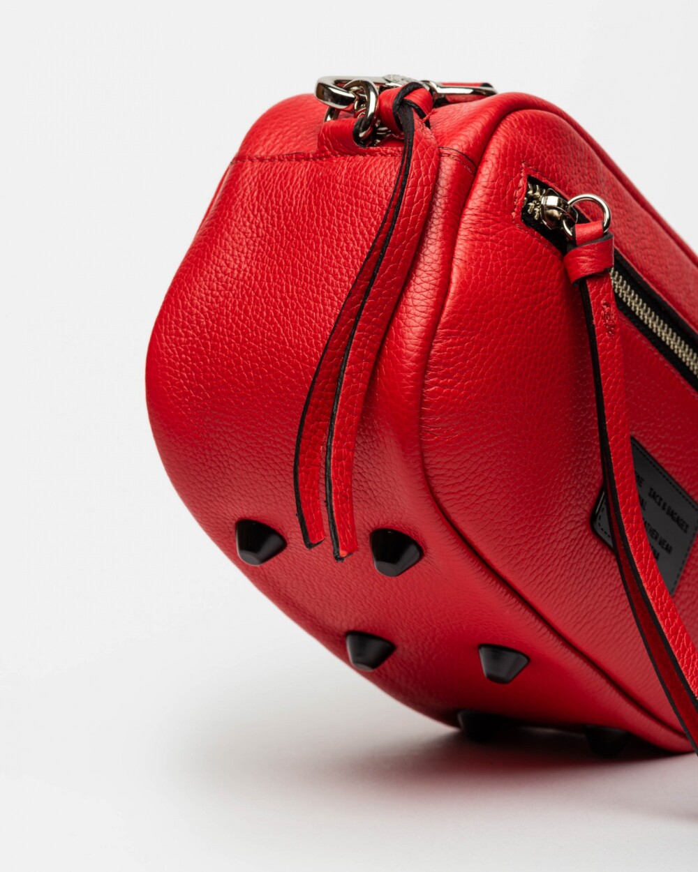 Bandolera Elemental En Napa Rojo