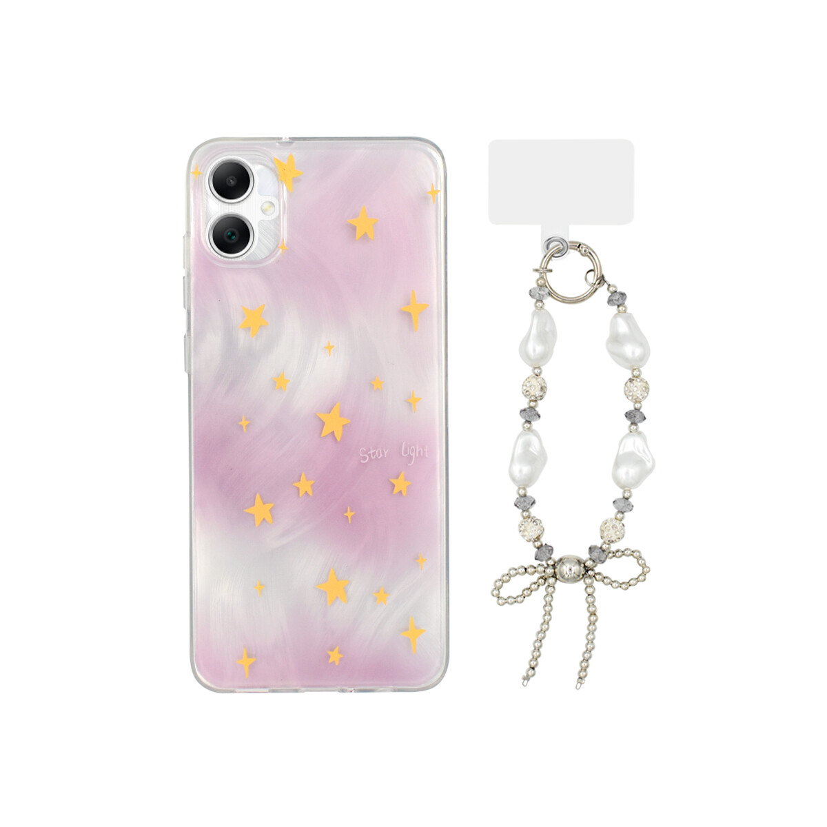 Protector para Samsung Galaxy A05 diseño estrellas + correa 