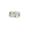 Anillo trenzado - Plata y Oro - zirconia - AN5986 conpiedra