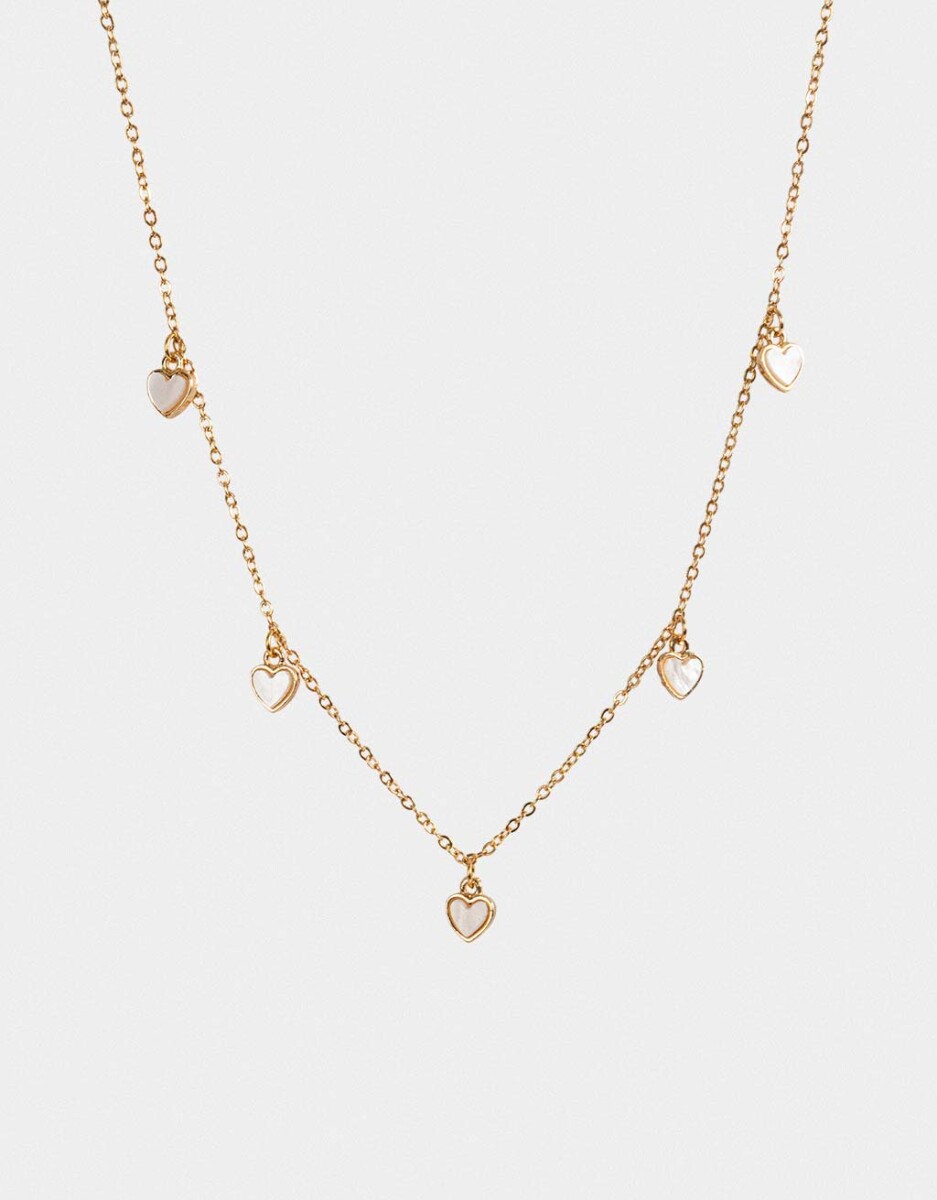 Collar Corto Multi Dije Corazón 