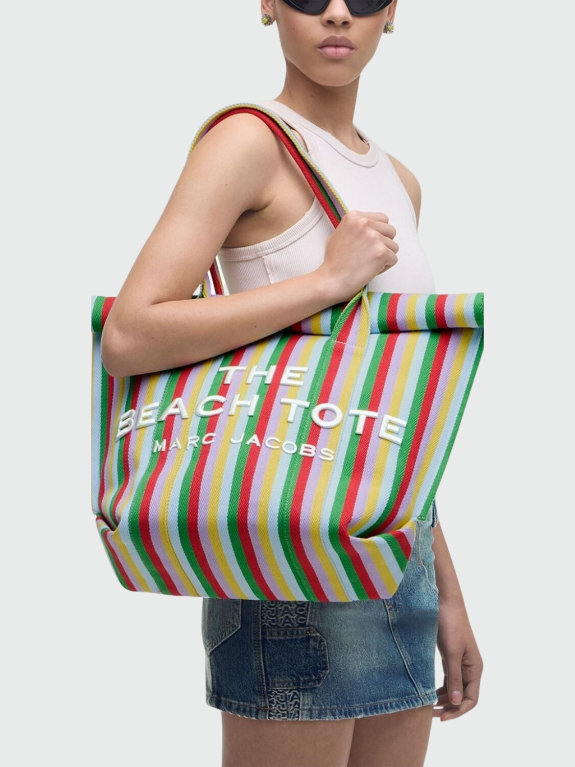 Marc Jacobs- Bolso de playa Tote tejido en jacquard Violeta
