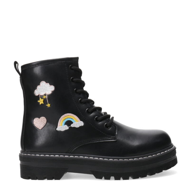 Botas de Niña MINI Miss Carol LEAVEN acordonada Negro