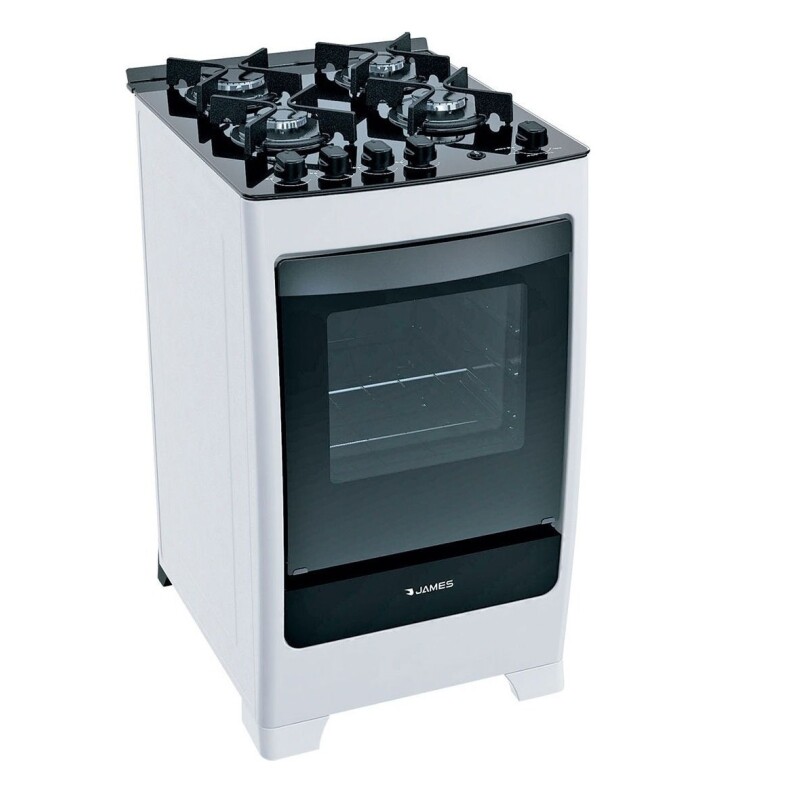 Cocina James C700 V 4 Hornallas Mesada De Vidrio Blanca Cocina James C700 V 4 Hornallas Mesada De Vidrio Blanca