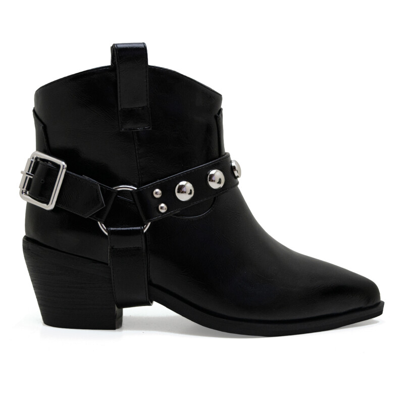 Country Bota punta fina Negro