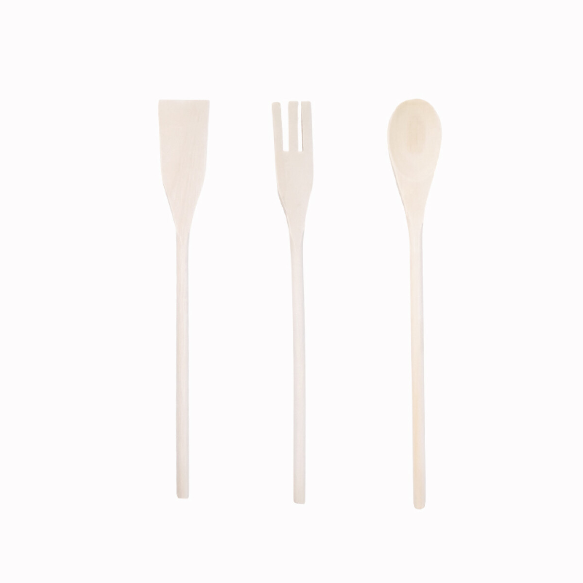 Utensilios De Cocina Bamboo x3 pcs 30cm - Utensilios De Cocina Bamboo X3 Pcs 30cm 