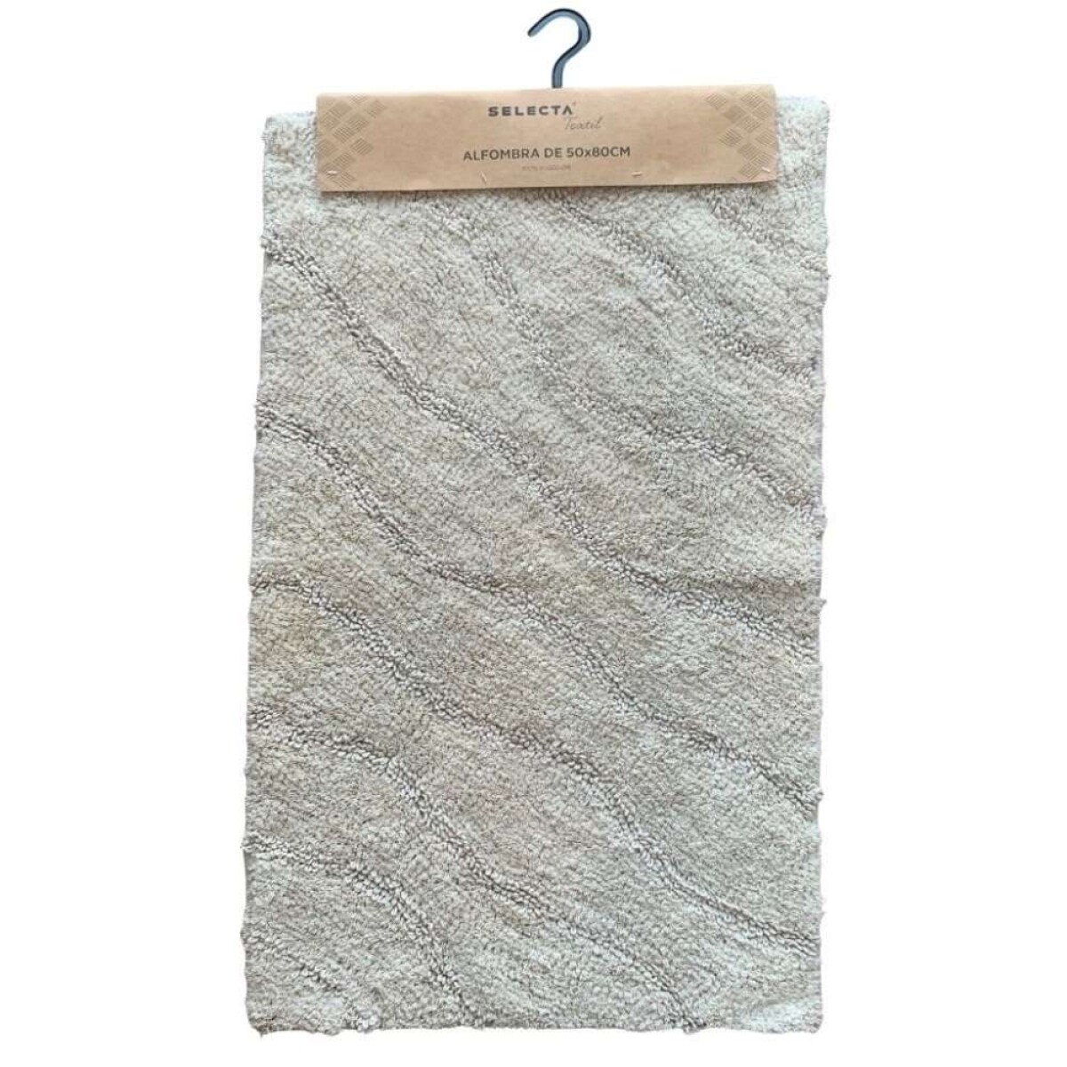 Alfombra Algodon Tufted 50X80Cm Ondas Crudo 